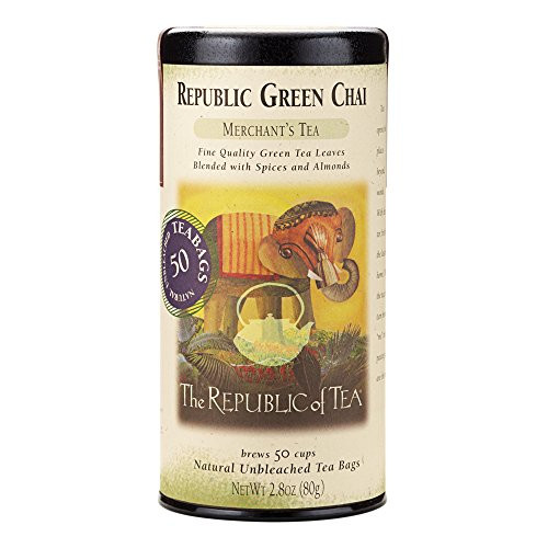 The Republic of Tea Republic Chai Green Tea  50 Tea Bag Tin