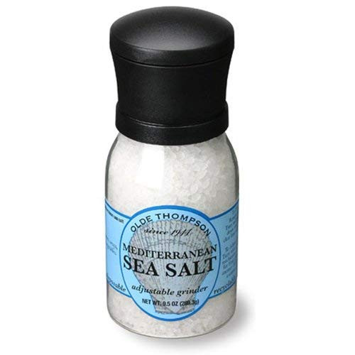 Olde Thompson 4.5 Ounce Mediterranean Sea Salt Grinder with Salt-SET OF 2