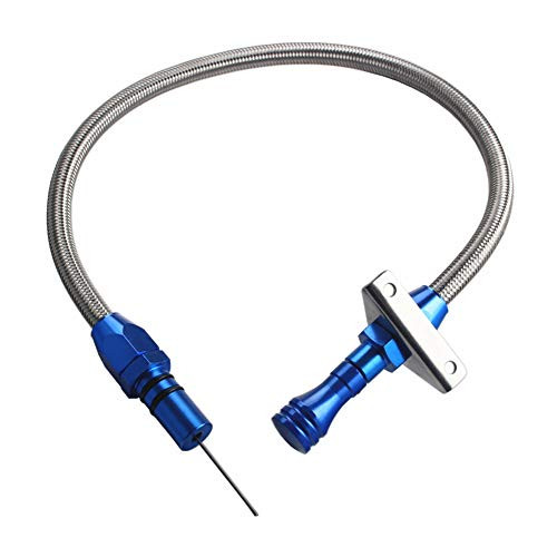 DEWHEL Flexible Stainless 350 Transmission Dipstick TH350 Tranny SBC BBC Trans For Chevy GM Blue