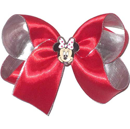 DS-292M Medium Red Satin over Silver Lame' with Minnie Mouse Miniature
