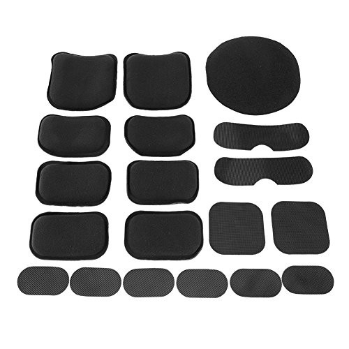 Airsoft Helmet Pads 19pcs Set Tactical Helmet Replacement Universal EVA Foam Padding Kits Motorcycle Padding Kits Bicycle Bike Accessories Mats Helmet Foam Pads for Fast Mich CS ACH FMA USMC PASGT