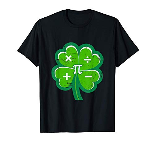 Irish Math Teacher Vintage Shamrock St Patricks Day T-Shirt