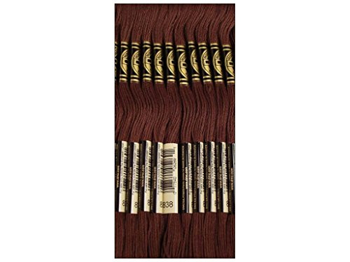 Bulk Buy: DMC Thread Six Strand Embroidery Cotton 8.7 Yards Very Dark Beige Brown 117-838 (12-Pack)