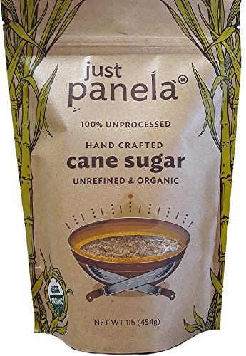 Just Panela Unrefined and Organic Artisanal Cane Sugar 1 Pound  Pack of 2