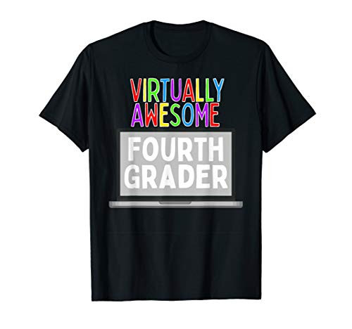 Virtual 4th Fourth Grade Remote Learning Back to School T-Shirt