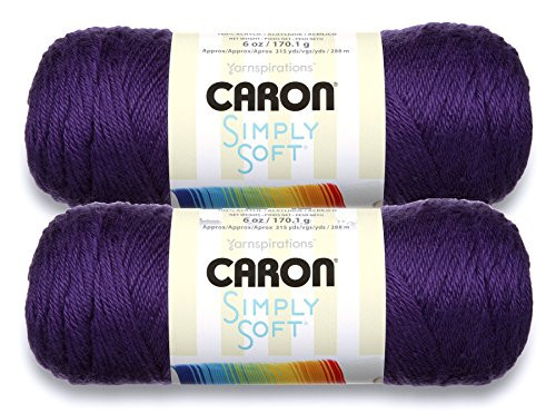Bulk Buy  Caron Simply Soft Yarn Solids  2-pack   Purple