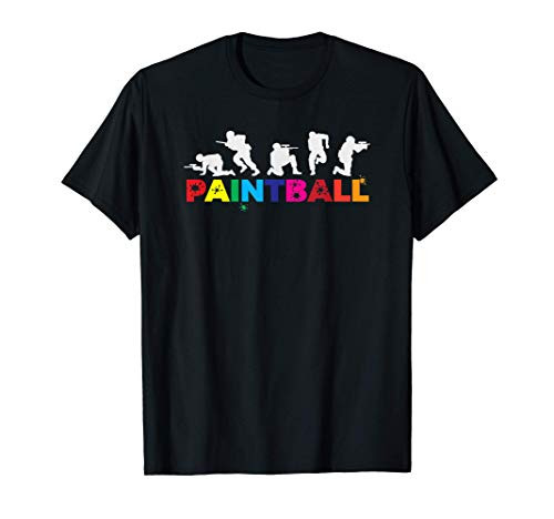 Cool Retro Paintball Player Splatter Paintball Gift Tee T-Shirt