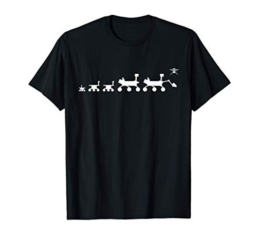 Mars Evolution Perseverance Ingenuity Curiosity Rover T-Shirt