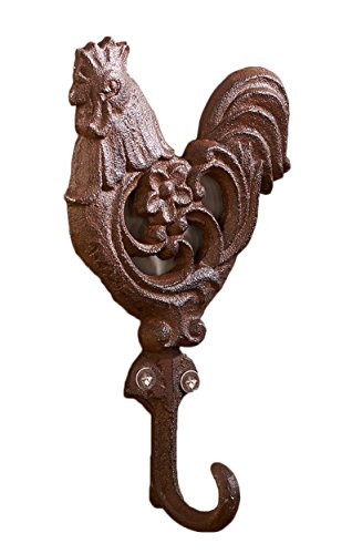Giftcraft 7" Cast Iron Rooster Shaped Wall Hook