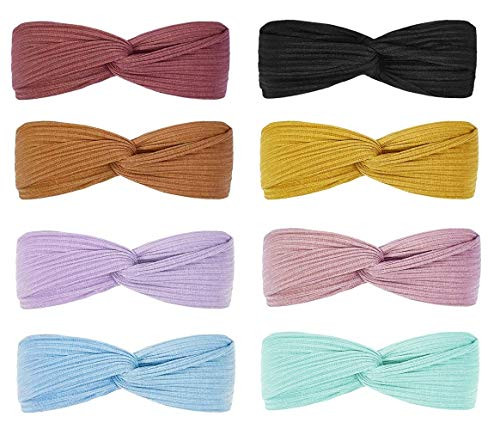 Huachi Headbands for Women Knotted Boho Stretchy Hair Bands for Girls Criss Cross Turban Plain Headwrap Yoga Workout Vintage Hair Accessories Solid Color 8Pcs?Buttons NOT Included? Huachi Headbands for Women Knotted Boho Stretchy Hair Bands for Girls Criss Cross Turban Plain Headwrap Yoga Workout Vintage Hair Accessories Solid Color 8Pcs?Buttons NOT Included?