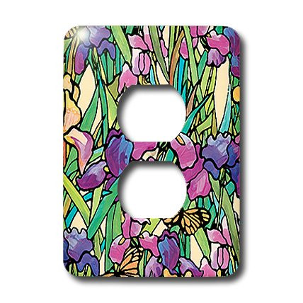 3dRose lsp_5726_6 Iris 2 Plug Outlet Cover