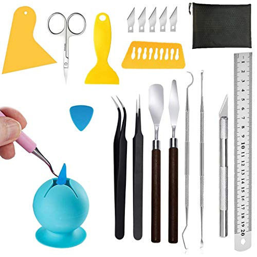 Ezcpigei 20 Pack Craft Tools Set Vinyl Weeding Tools Weeding Scrap Collector Craft Vinyl Tools Kit for Silhouettes Cameos Lettering Cutting Splicing  20