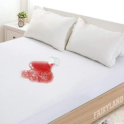 Twin Waterproof Mattress Protector  100% Waterproof Cotton Mattress Pad Cover  Breathable  and  Noiseless  Easy to Clean  Fitted 8"-21" Stretchable Deep Pocket