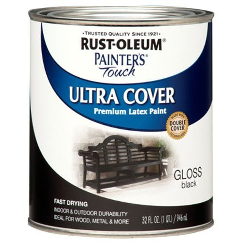 Rust-Oleum 1979502 Painters Touch Latex,  1-Quart, Gloss Black