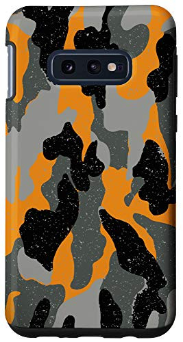 Galaxy S10e Camouflage Phone Case in Hunter Orange Black Grey Camo Case