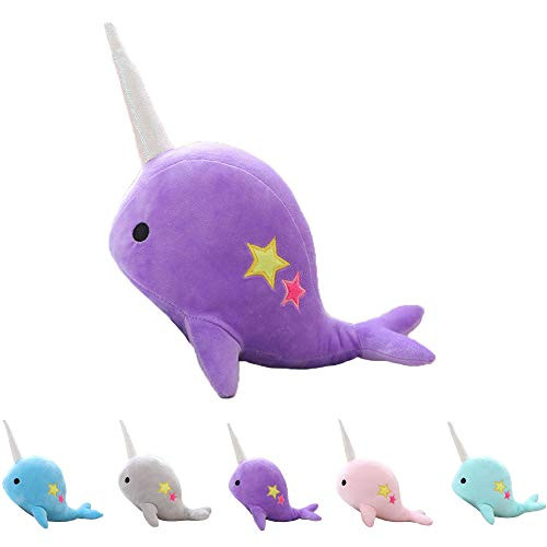 Cute Purple Teal Narwhal Stuffed Animal Plush Toy Adorable Soft Whale Plushies Toys Stuffed Animals for Babies Kids Toddlers Cute Purple Teal Narwhal Stuffed Animal Plush Toy Adorable Soft Whale Plushies Toys Stuffed Animals for Babies Kids Toddlers