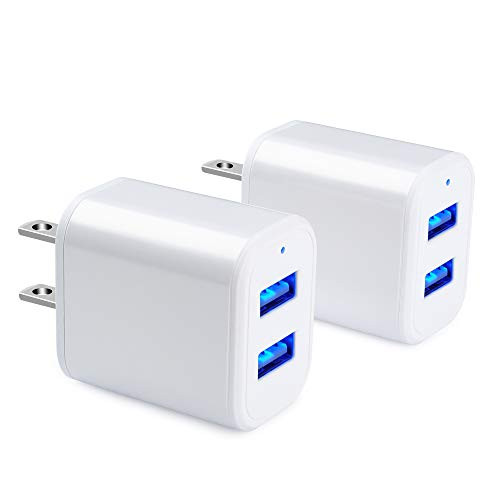 Dual Port USB Charger, Hootek 2Pack USB Plug Travel Wall Charger Adapter Charging Block Box Fast Charger Brick Compatible Samsung S10 S10e M20 M10, iPhone Xs X 8 7, iPad, LG, HTC, Nexus, BlackBerry Dual Port USB Charger, Hootek 2Pack USB Plug Travel Wall Charger Adapter Charging Block Box Fast Charger Brick Compatible Samsung S10 S10e M20 M10, iPhone Xs X 8 7, iPad, LG, HTC, Nexus, BlackBerry
