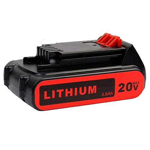 MASIONE LBXR20 Battery 3.0Ah for Black and Decker 20v Lithium Battery  for Black and Decker 20V Battery Max Lithium LB20 LBX20 LST220 LBXR2020-OPE LB2X4020 LBXR20-OPE 20-Volt Max Cordless Tool Battery