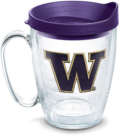 Tervis Washington Huskies Logo Tumbler with Emblem and Royal Purple Lid 16oz Mug Clear Tervis Washington Huskies Logo Tumbler with Emblem and Royal Purple Lid 16oz Mug Clear