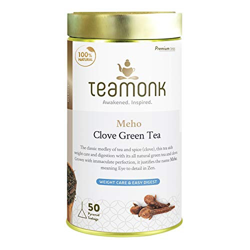 Teamonk Meho Blue Mountain Clove Green Tea Bags - 50 Tea Bags  100% Natural Clove Tea  Clove Tea for Weight Loss  Slimming Tea  Tea for Digestion  No Additives