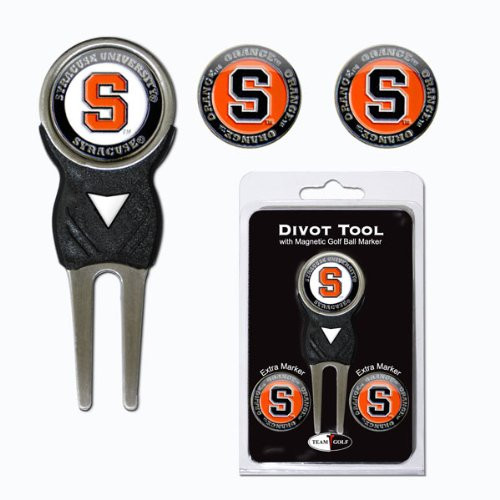 Team Golf NCAA Syracuse Orange Divot Tool with 3 Golf Ball Markers Pack Markers are Removable Magnetic Double-Sided Enamel Team Golf NCAA Syracuse Orange Divot Tool with 3 Golf Ball Markers Pack Markers are Removable Magnetic Double-Sided Enamel