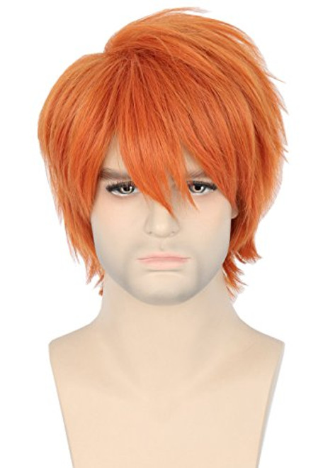 Topcosplay Anime Short Wig Orange Free Bangs Halloween Cosplay Costumes Wig for Men or Women Topcosplay Anime Short Wig Orange Free Bangs Halloween Cosplay Costumes Wig for Men or Women