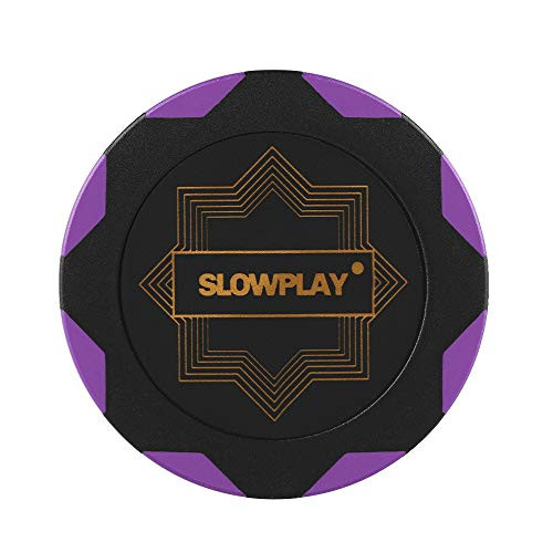 SLOWPLAY Nash Clay Poker Chips  14 Grams Heavyweight Clay Composite  40mm Large Chips in Bulk  Pack of 50 in Purple Without Denomination