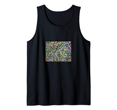 Cool Colorful Abstract Art Paint Splatter Spatter Pattern Tank Top