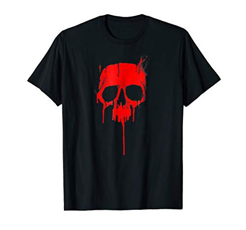 Classic Metal Graffiti Skull - Dripping Paint T Shirt