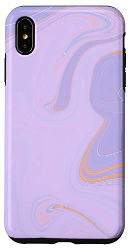iPhone XS Max Purple Pink Orange Brown Blue Swirl Pattern AEP168 Case
