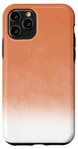iPhone 11 Pro Orange  and  White Ombre Watercolor Pattern AEN256 Case