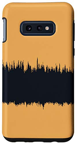 Galaxy S10e Modern Stripe Pattern Black  and  Yellow Orange AEW480 Case