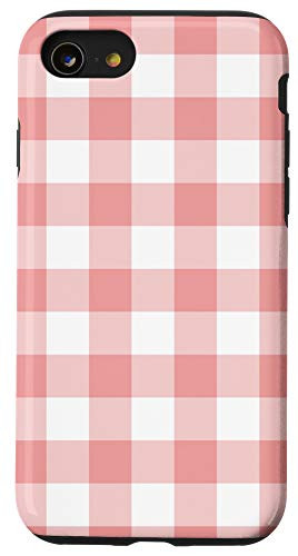 iPhone SE  2020    7   8 Orange Red Gingham Plaid Rustic Pattern AEH593 Case