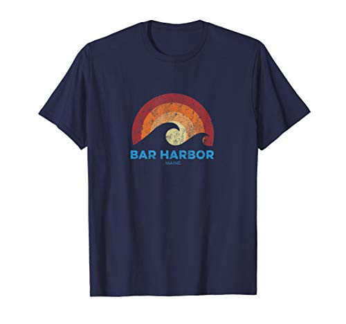 Bar Harbor Maine ME T-Shirt Retro Surf Beach Vibe Tee