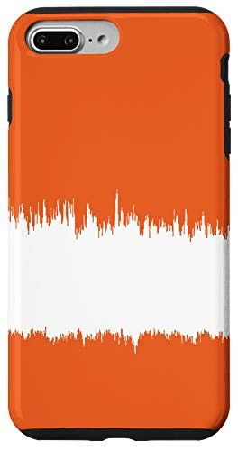 iPhone 7 Plus 8 Plus Modern Stripe Pattern Bright Orange Red  and  White AEW509 Case