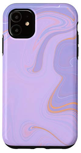 iPhone 11 Purple Pink Orange Brown Blue Swirl Pattern AEP168 Case
