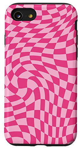 iPhone SE  2020    7   8 Crazy Checkers Pink Checkered Board Girly Phone Case