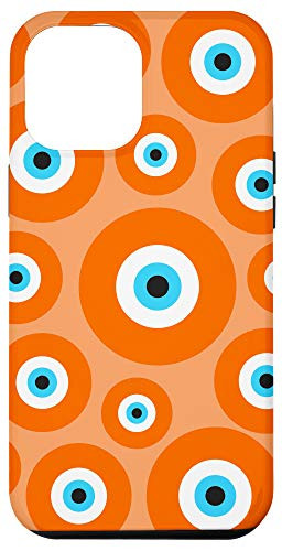 iPhone 12 Pro Max Evil eye Orange Phone Simple Classic Case Cover Case