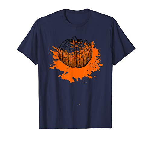 Paint Splatter Splash Abstract Art Halloween Pumpkin T-Shirt