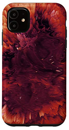 iPhone 11 Yellow Orange Red Brown Maroon Pattern AEH120 Case