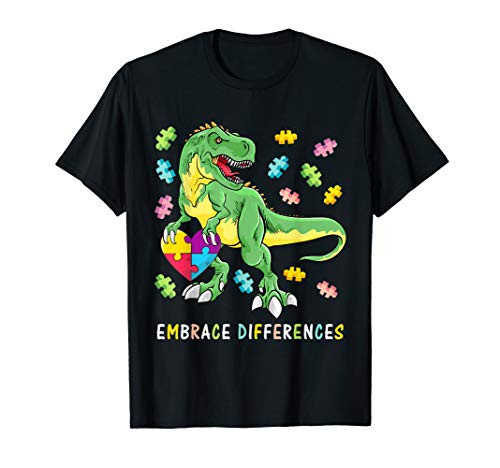 T-rex Autism Awareness Dinosaur Autism Gift For Boys Girls T-Shirt