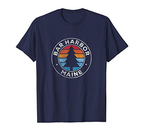 Bar Harbor Maine ME Vintage Graphic Retro 70s T-Shirt