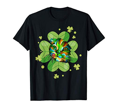 Cat Leprechaun Cat Lover Shamrock St Patrick's day 2021 T-Shirt