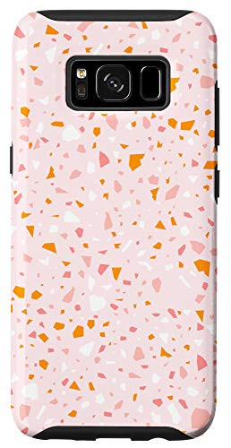 Galaxy S8 Terrazzo Abstract Pattern Modern Pink Orange Neutral Tones Case