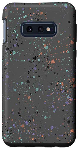 Galaxy S10e Paint Splatter Orange Purple Black Grey Case