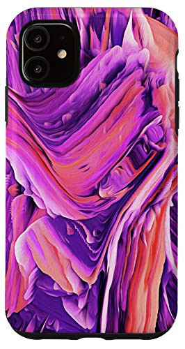 iPhone 11 Purple Blue Pink Orange Red Pattern AEH104 Case