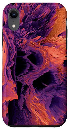 iPhone XR Orange Red Yellow Purple Blue Pattern AEH185 Case