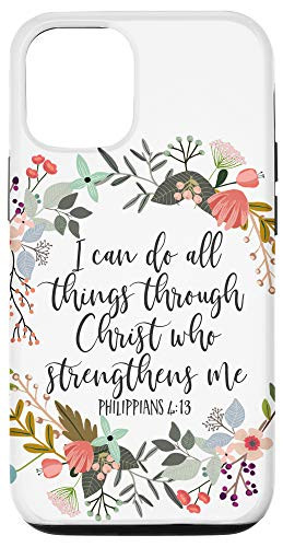 iPhone 12 12 Pro Philippians 4 13 Bible Scripture Case