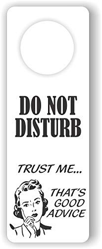 MySigncraft Do not Disturb Door Hanger Sign with Retro Image