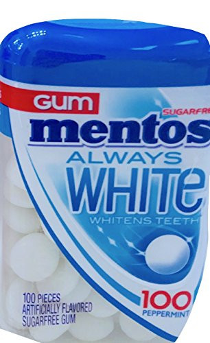NEW Mentos Gum Sugar-free Whitens Teeth Chewing Gum Peppermint Bubble Fresh  Peppermint  1
